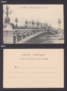 FRANCE, Postcard, Paris, Pont Alexandre III