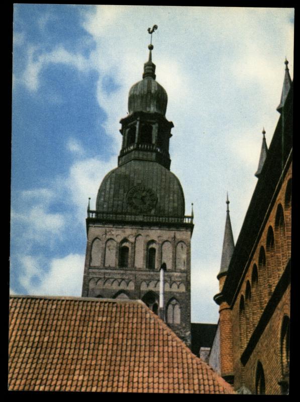 RIGA The Dom Cathedral Latvia Photo Soviet Vintage Postcard