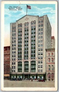 Cincinnati Ohio 1920s Postcard The Cincinnati Enquirer Building Newspaper