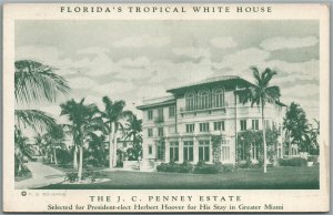 MIAMI FL J.C.PENNEY ESTATE ANTIQUE POSTCARD