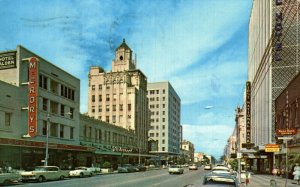 USA Looking East 5th Street Central Avenue St Petersburg Chrome Postcard 08.59