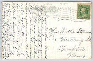 Brockton Massachusetts~Montello: North Baptist Church~Demolished~1911 Postcard