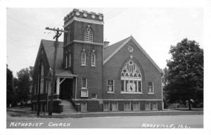 Knoxville Illinois Methodist Church Real Photo Antique Postcard K79581