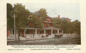 Pueblo Colorado Clark Magnetic Mineral Springs 1910 Postcard 21-12769