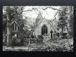 Sussex HOLLINGTON St. Leonards Church in the Wood - Old RP Postcard