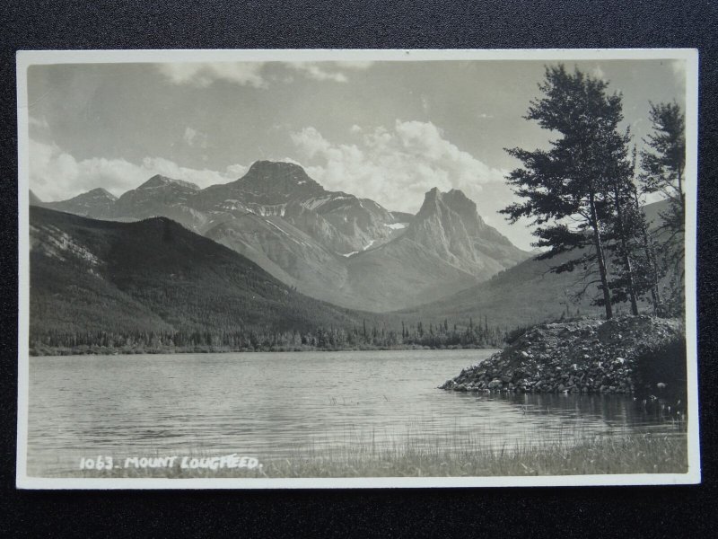 Canada MOUNT LOUGHEED Canadian Rockies of Alberta - Old RP Postcard by B. Harmon