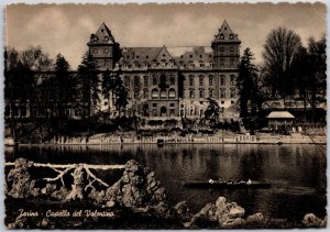 Torino - Castillo del Valentino Italy Lake Canoeing Postcard