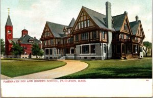 Postcard Fairhaven Inn and Rogers School in Fairhaven, Massachusetts~137720