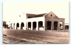 RPPC TULARE, CA California ~  c1930s ~Southern Pacific  RAILROAD DEPOT  Postcard