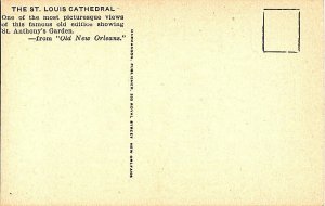 St. Louis Cathedral From Orleans Street Homer Clark Signed Standard View Card