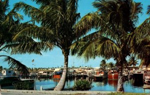 Florida Pompano Beach Boat Docks 1964