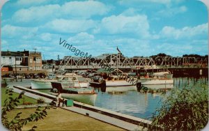 Visiting Yachts Moored Alongside at Fraser Park Trenton Ontario Postcard PC290