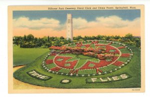 MA - Springfield. Hillcrest Park Cemetery Floral Clock & Chime Tower