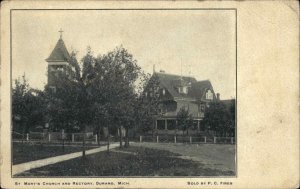 Durand Michigan MI St Mary's Church and Rectory c1910 Vintage Postcard