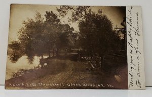 Upper Windsor Pennsylvania Road Across Dambreast Early Postcard B9