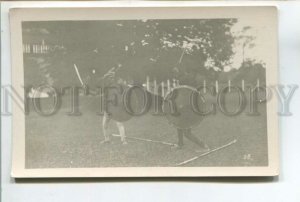 478669 Malaysia Sandakan local natives fight with swords and shields photo