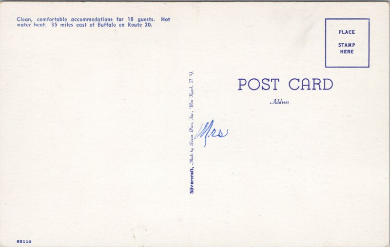 Alexander NY Maple Lodge Motel Litho Postcard G43