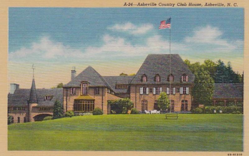 North Carolina Asheville Country Club Clubhouse Curteich
