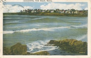 Concordville, York Beach Maine Postcard, 1932, Postally Used