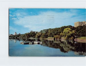 Postcard Juneau Park Lagoon, Milwaukee, Wisconsin