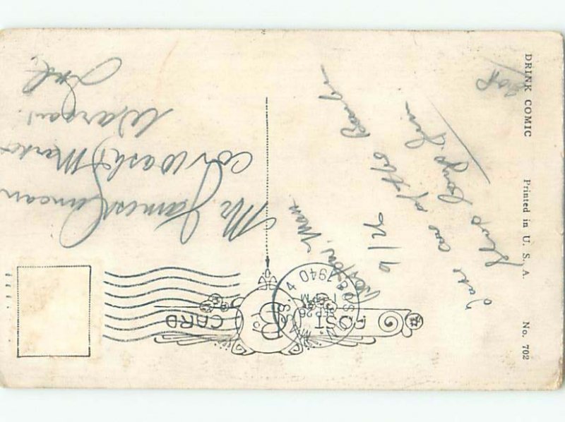 Bamforth Comic signed DRUNK MAN AT THE GATE AB9931