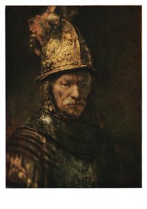 Postcard Rembrandt van Rijn Der Mann mit  Goldhelm Gemaldegalerie Berlin Germany