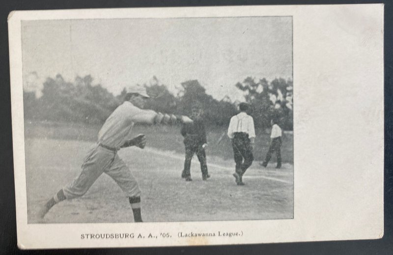 Mint USA Real Picture Postcard Stroudsburg Baseball 1905 Lackawanna League