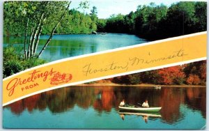 Postcard - Lake - Nature Scene - Trees - Greetings from Fosston, Minnesota, USA