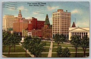 New Haven, Connecticut - Green - 1951 - Postcard