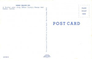 Horse Drawn Rig Goshen, Indiana, USA Postcard