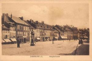 Saarburg Germany Hauptstrasse Main Street Antique Postcard J77144