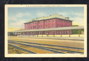 ROCKY MOUNT NORTH CAROLINA RAILROAD DEPOT TRAIN STATION VINTAGE POSTCARD NC