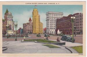 New York Syracuse Clinton Square Looking East