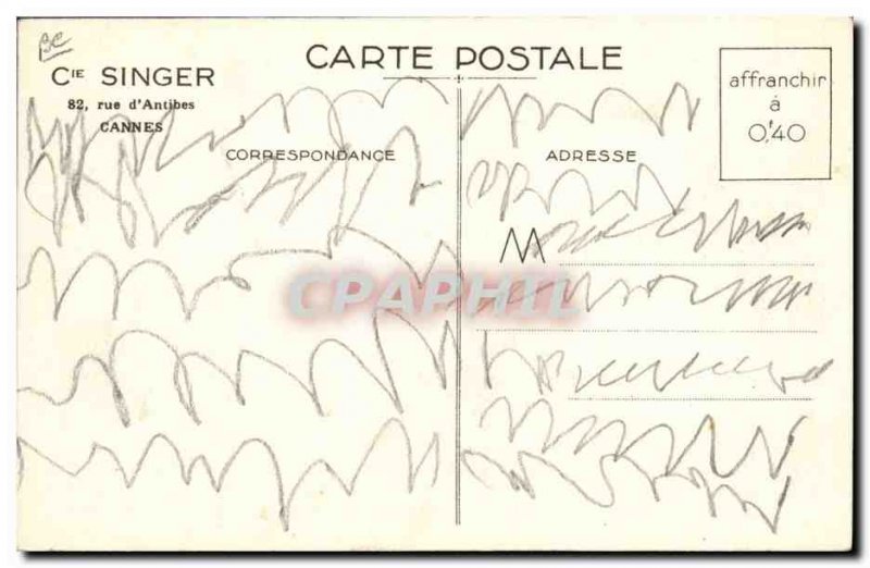 Old Postcard Singer Sewing Machine