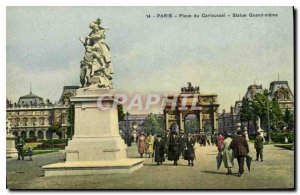 Old Postcard Paris Carousel When Statue Square Meme