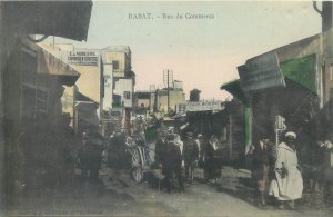 Morocco Rabat Commerce animated street c.1914 postcard 