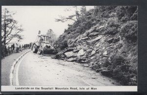 Isle of Man Postcard - Landslide on The Snaefell Mountain Road   RS186