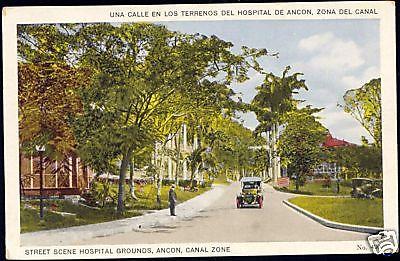 panama canal zone, ANCON, Hospital Grounds (1930s) Car