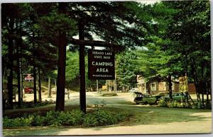 Sebago Lake State Park, Maine Camp Store Camping Area Vintage Postcard K17