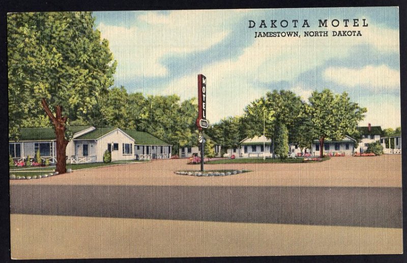 North Dakota JAMESTOWN Dakota Motel South Side of the City - LINEN