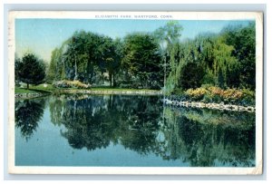 1921 View Of Elizabeth Park Hartford Connecticut CT Posted Vintage Postcard 