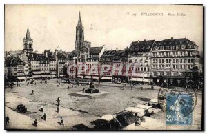 Postcard Old Strasbourg Place Kleber