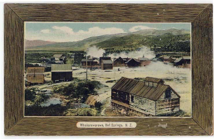 Hot Springs, NZ, View at Whakarewarewa