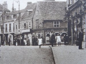 London Greenwich ELTHAM High Street & WW1 SOLDIERS IN STREET (1) c1918 Postcard