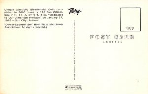 Two-Sided Bicentennial Quilt Two-Sided Bicentennial Quilt