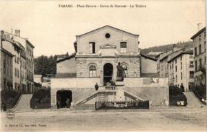 CPA TARARE-Place Denave-Statue de Simonet-Le Theatre (235765)