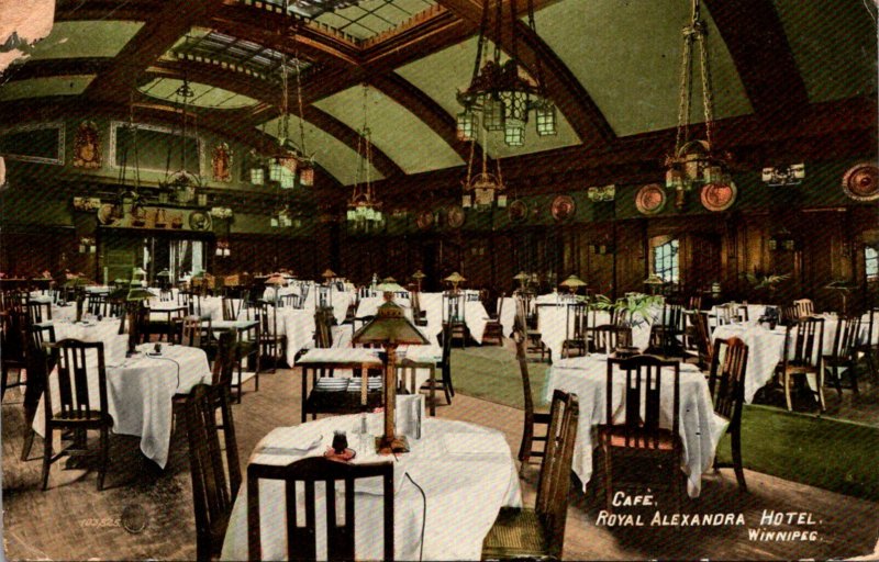 Canada Winnipeg Royal Alexandria Hotel The Cafe  1910