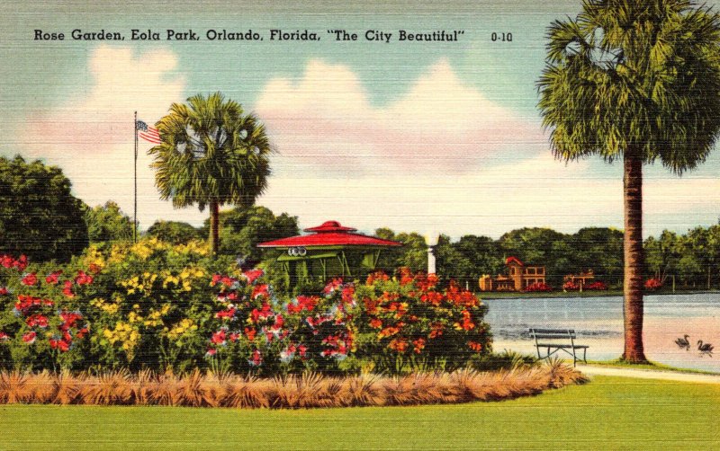 Florida Orlando Rose Garden In Eola Park