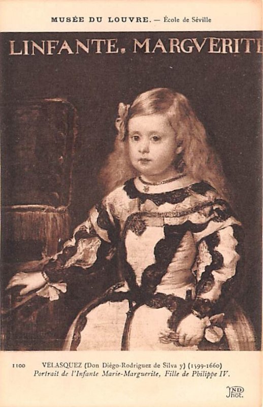 Portrait de l'Infante Marie-Marguerite, Fille de Philippe IV - Velasquez Unused 