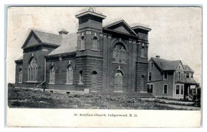LIDGERWOOD, NM North Dakota ~ ST BONIFACE CHURCH 1908 Richland County  Postcard